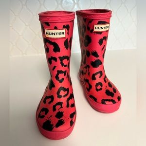 Arcade Pink Leopard Hunter Rain Boots Toddler Girls Size 8US 7 UK
